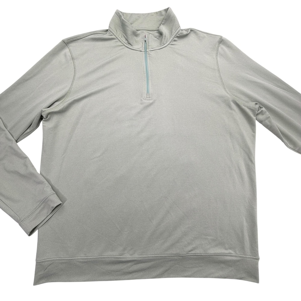 Onward Reserve Pullover Mens XL Green 1/4 Zip Mock Neck Stretch Athletic Tagless
